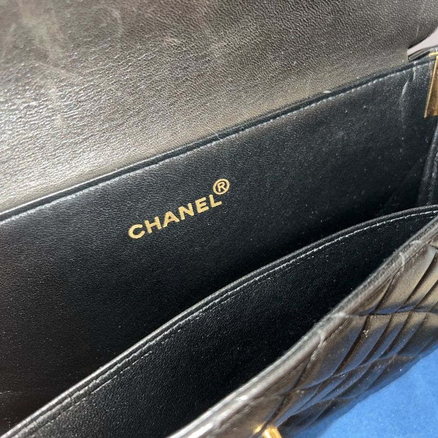 Chanel Vintage Double Classic Flap Bag 雙子星中古側背包-12