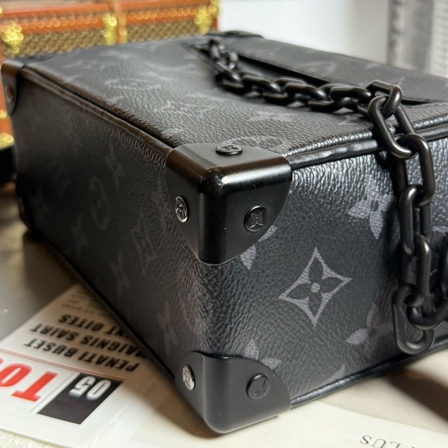 (台灣購證🇹🇼)LV Mini Soft Trunk 黑老花箱包 M44735-16