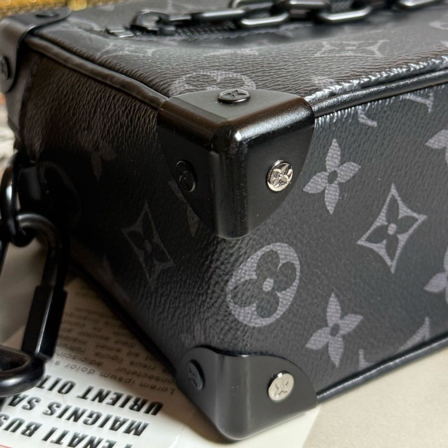(台灣購證🇹🇼)LV Mini Soft Trunk 黑老花箱包 M44735-17