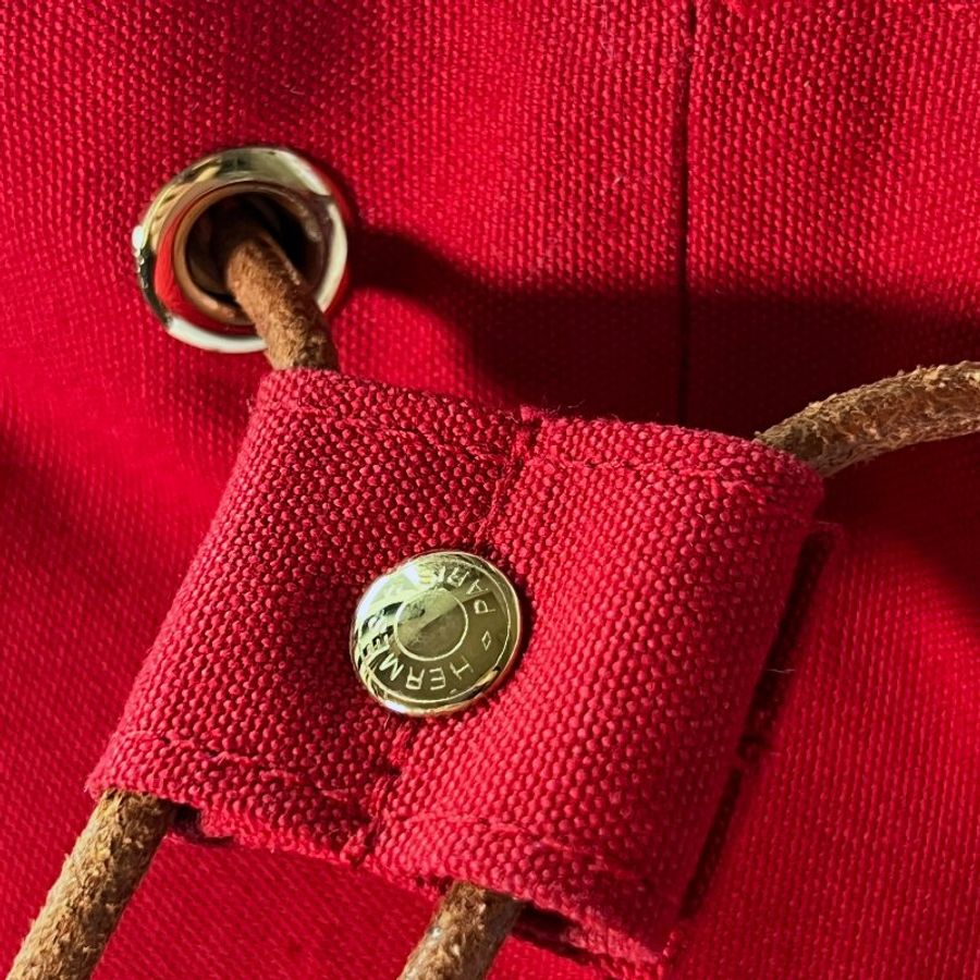 Hermès Polochon mimile Red Backpack 背包 側肩包 日本中古-2