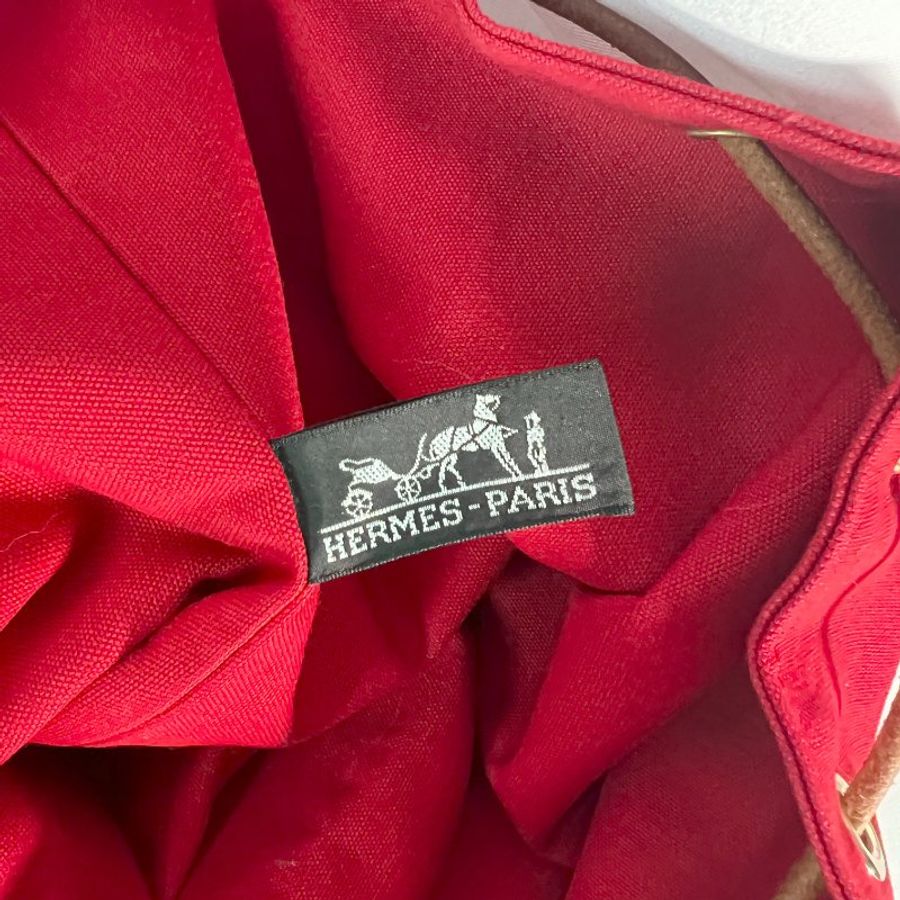 Hermès Polochon mimile Red Backpack 背包 側肩包 日本中古-6