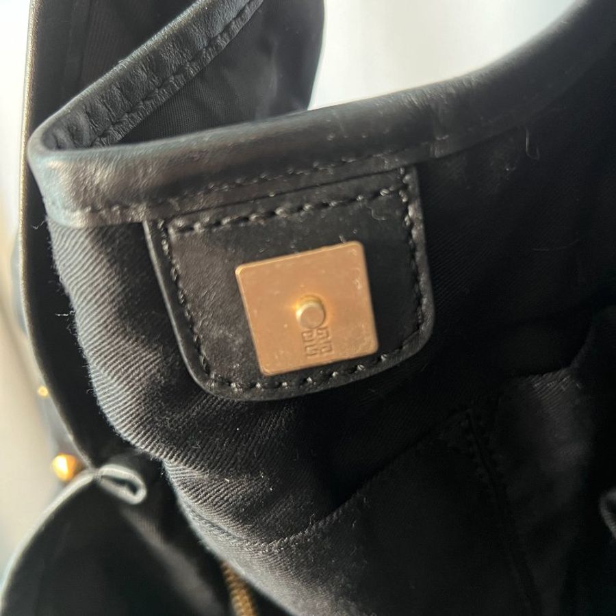 Givenchy Studded New Sacca 金色鉚釘側斜背包手提袋 日本中古二手-5