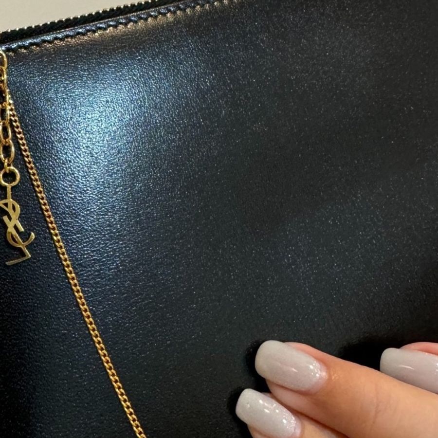 YSL 聖羅蘭 經典 黑色 手挽包 晚宴包 腋下包 手提包 肩背包 斜背包 側背包 皮夾 卡夾-10