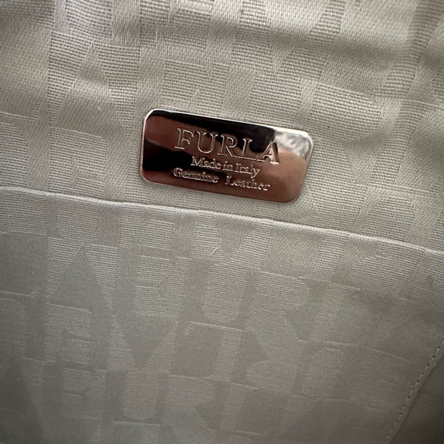 清貨價💕Furla 晚宴珠珍米色蝴蝶手提包-5