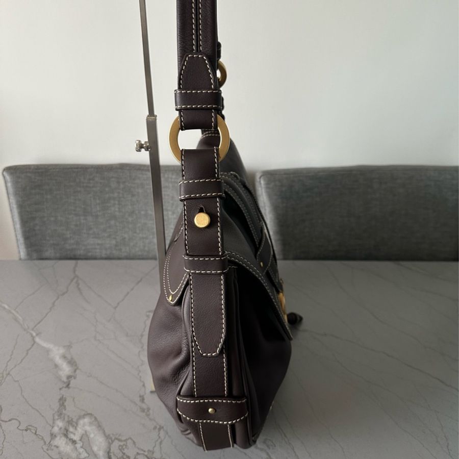💕清貨價💕復古Bally 啡色hobo bag-3