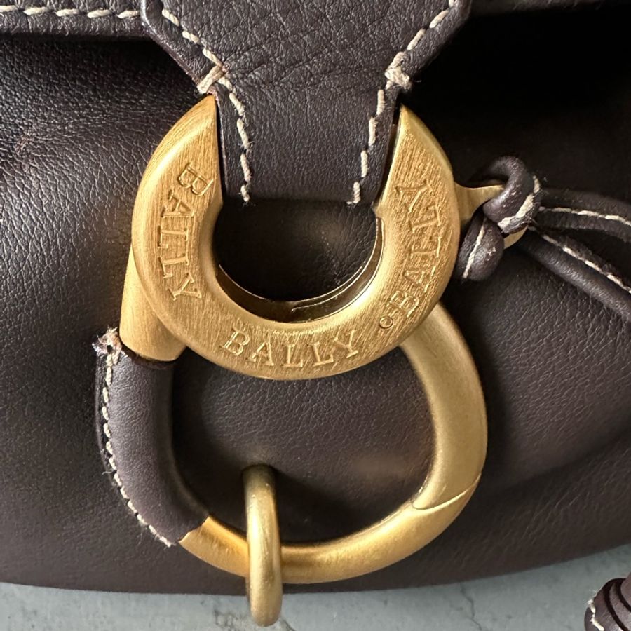 💕清貨價💕復古Bally 啡色hobo bag-6