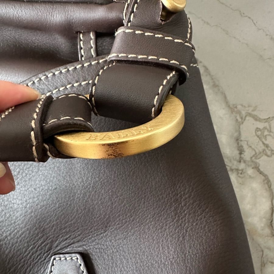 💕清貨價💕復古Bally 啡色hobo bag-21
