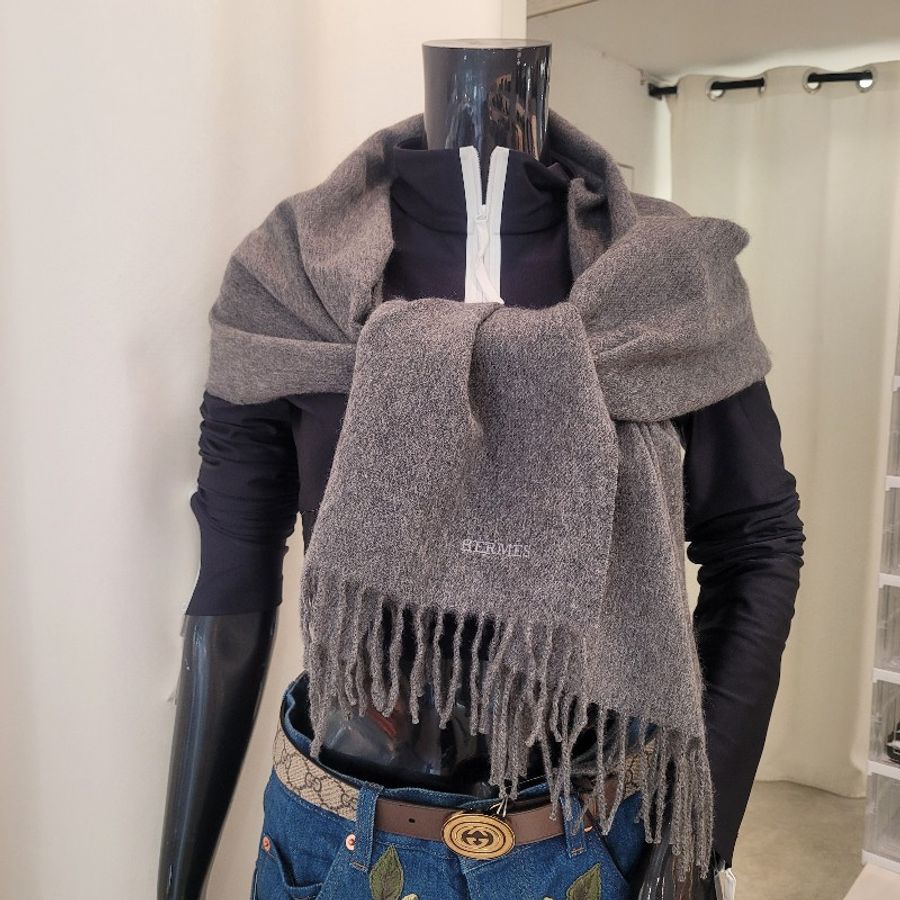 Hermès Cashmere 經典款喀什米爾圍巾-4