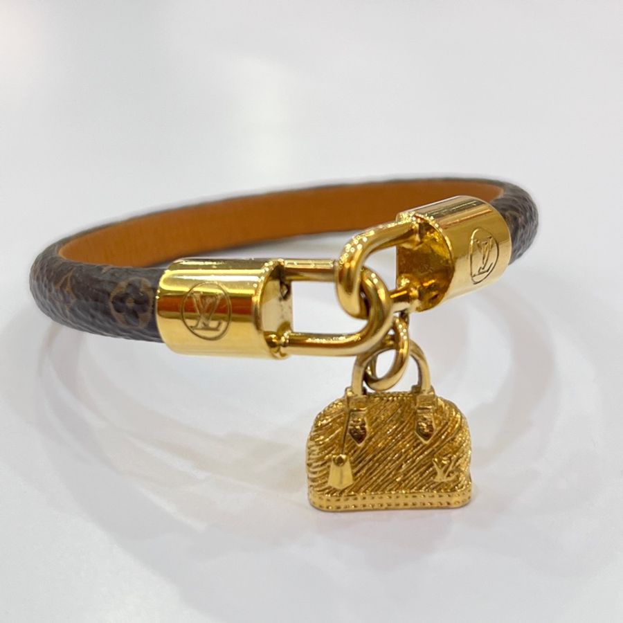 （9成新 隨便賣）LOUIS VUITTON 老花Alma 貝殼包吊飾手鐲-5