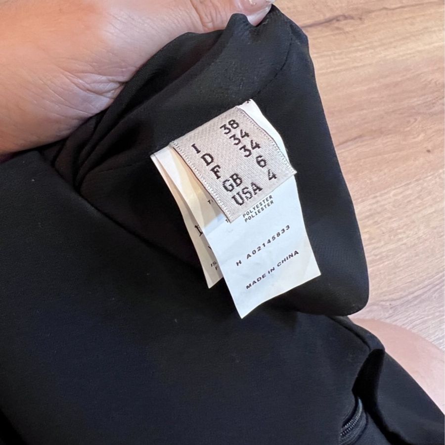 MOSCHINO Vintage 黑 雪紡 連身裙 長版上衣 背心 洋裝-5