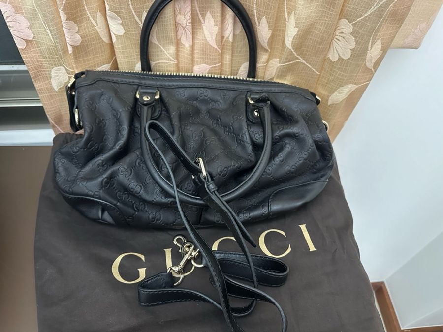 GUCCI 經典老花 手提包 肩背包 咖啡色-0