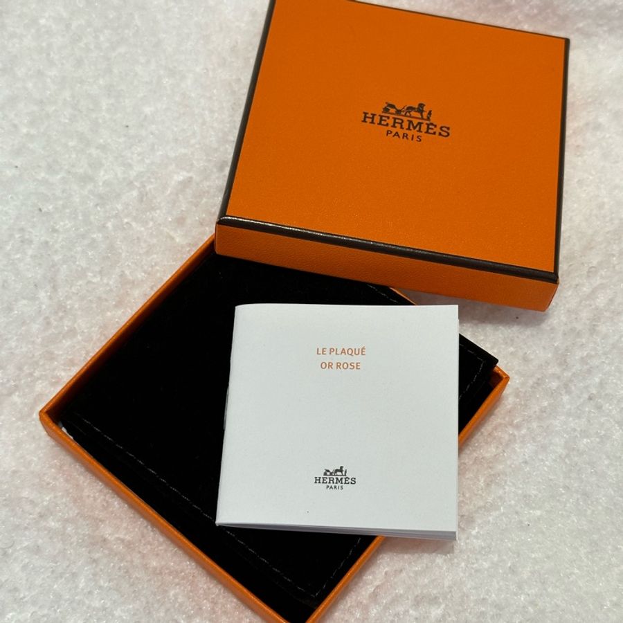 Hermes mini Kelly 雙圏皮革手環/玫瑰金釦-4