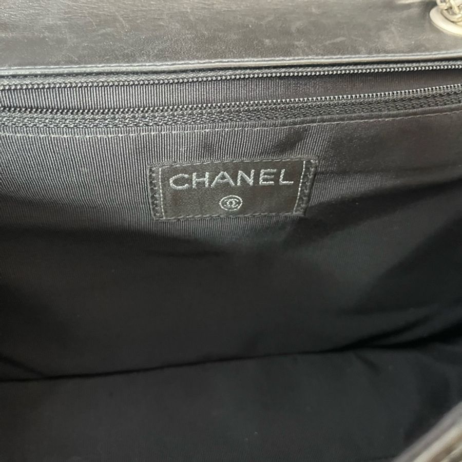 (超美 大容量😍) Chanel 香奈兒 2.55 黑銀 斜背+單肩+腋下包-22