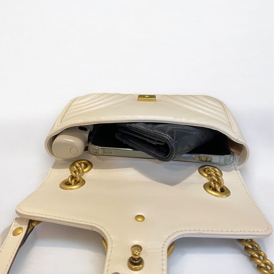 Gucci 米白色牛皮marmont-4
