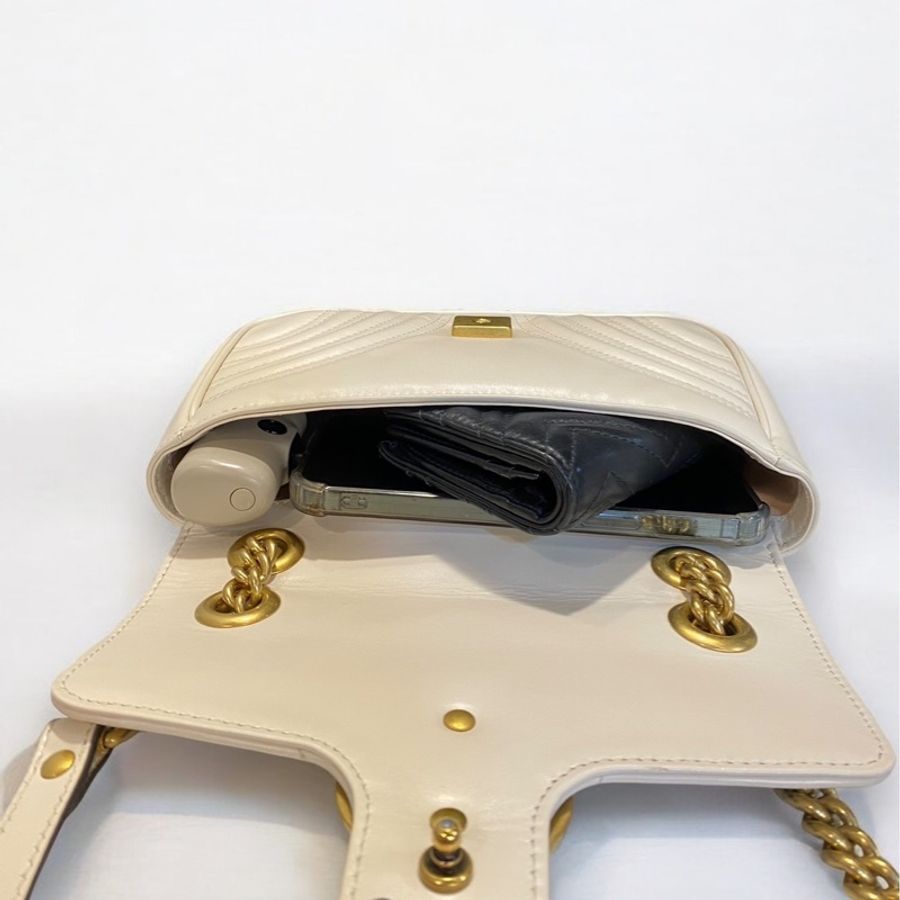 Gucci 米白色牛皮marmont-8