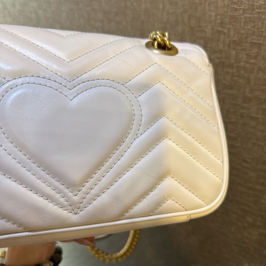 Gucci 米白色牛皮marmont-10