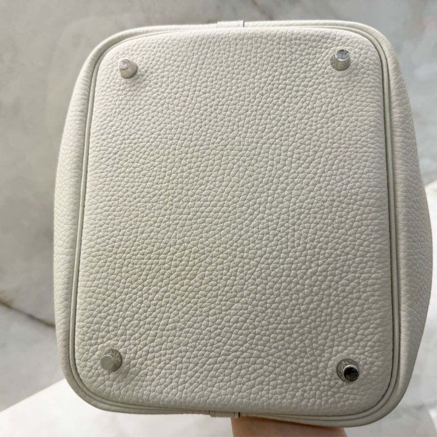 Hermes picotin 22菜籃子冰川白8L-2