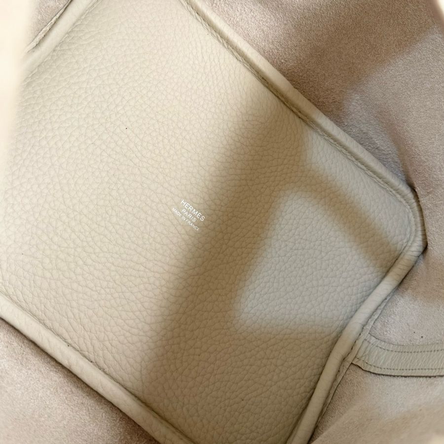 Hermes picotin 22菜籃子冰川白8L-3