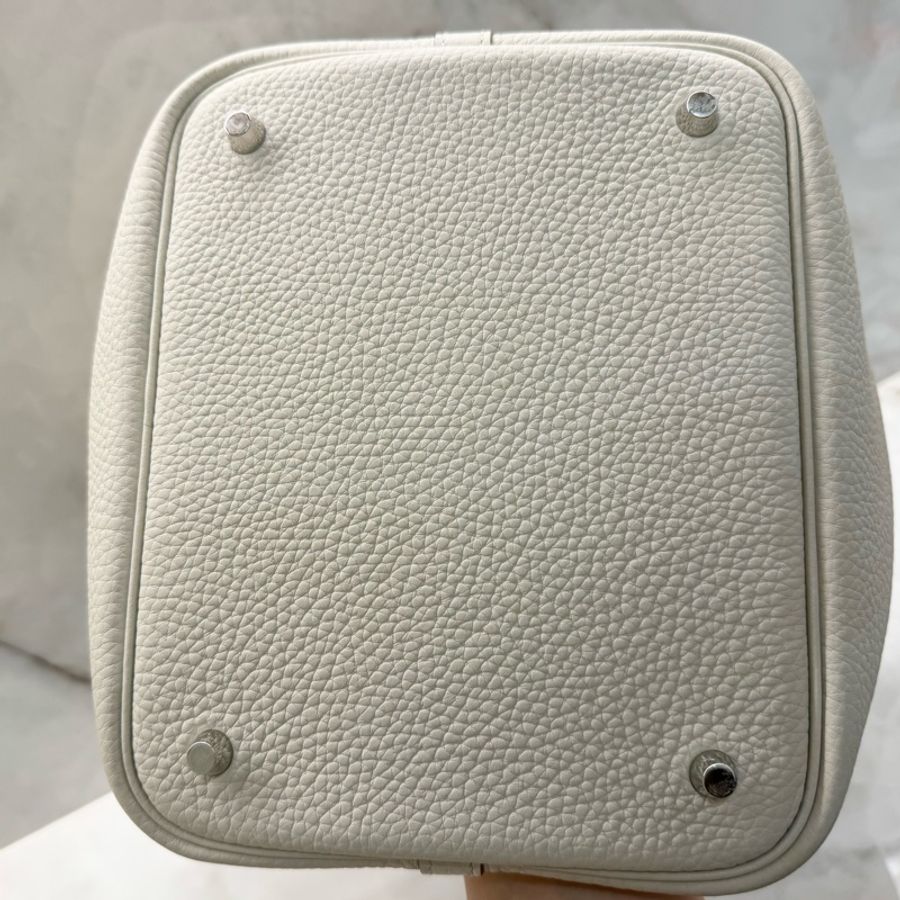 Hermes picotin 22菜籃子冰川白8L-7
