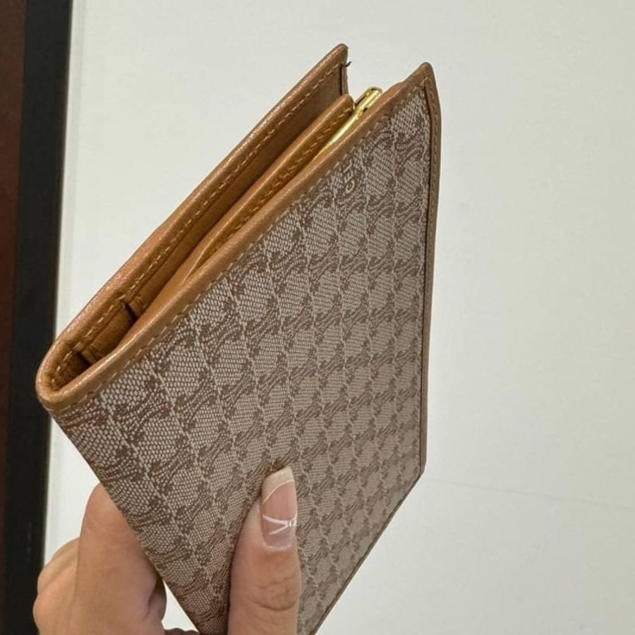 celine vintage 老花 凱旋門 woc 皮夾 皮包 長夾 錢包 零錢包 手拿包 斜背包 肩背包-18