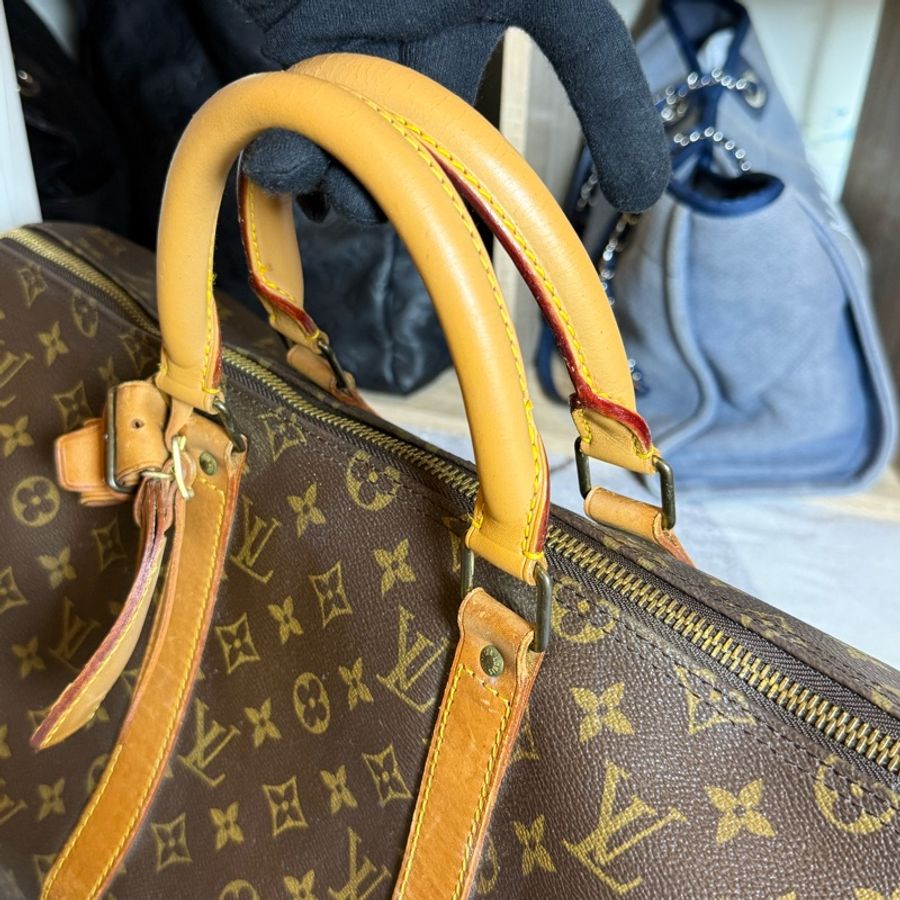 Lv keepall 50 旅行袋 背帶款-17