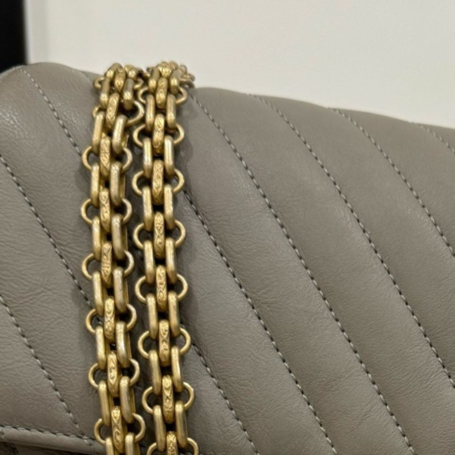 chanel 香奈兒 2.55 reissue 25 金釦 斑鳩灰 鏈條包 鍊帶包 肩背包 斜背包-38