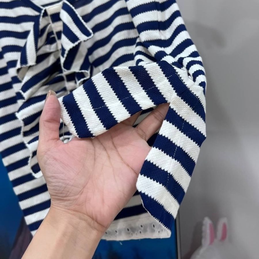chloe 橫條 條紋 海軍風 背心 小可愛 上衣-9