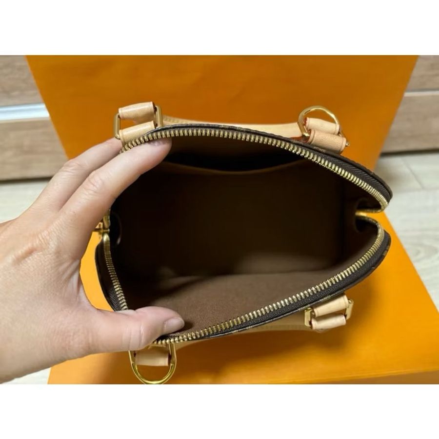 LV Alma 老花貝殼bb 包包 斜背包 (晶片款)附購證-13