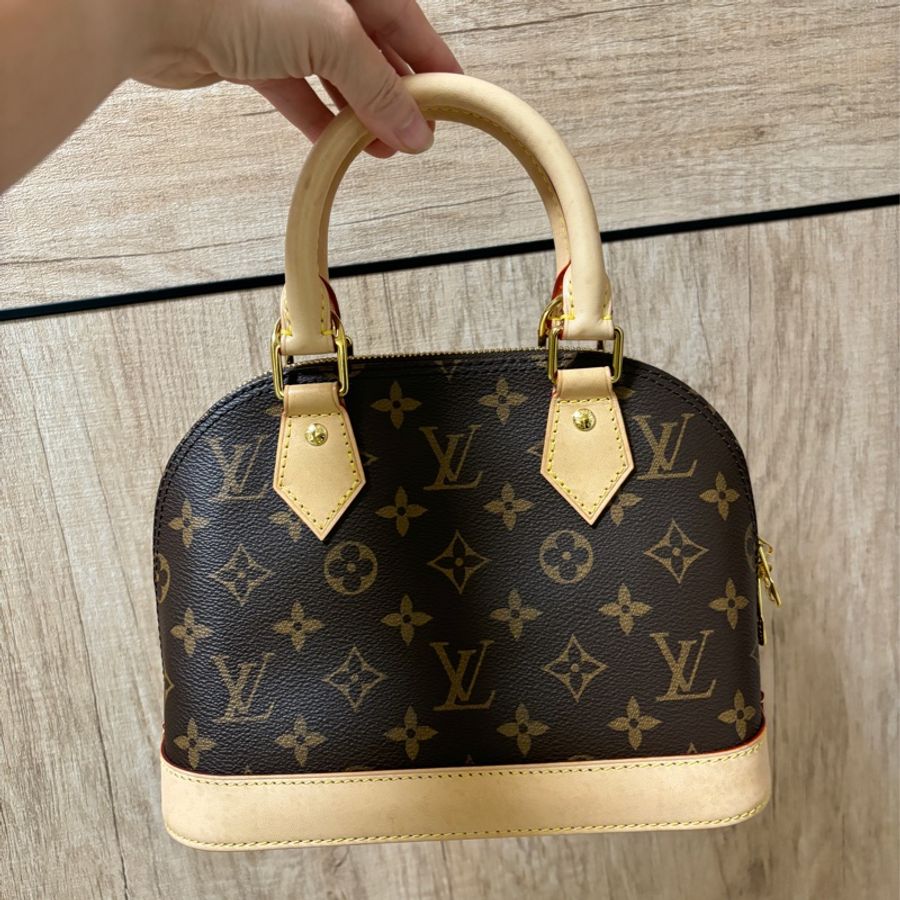 LV Alma 老花貝殼bb 包包 斜背包 (晶片款)附購證-0