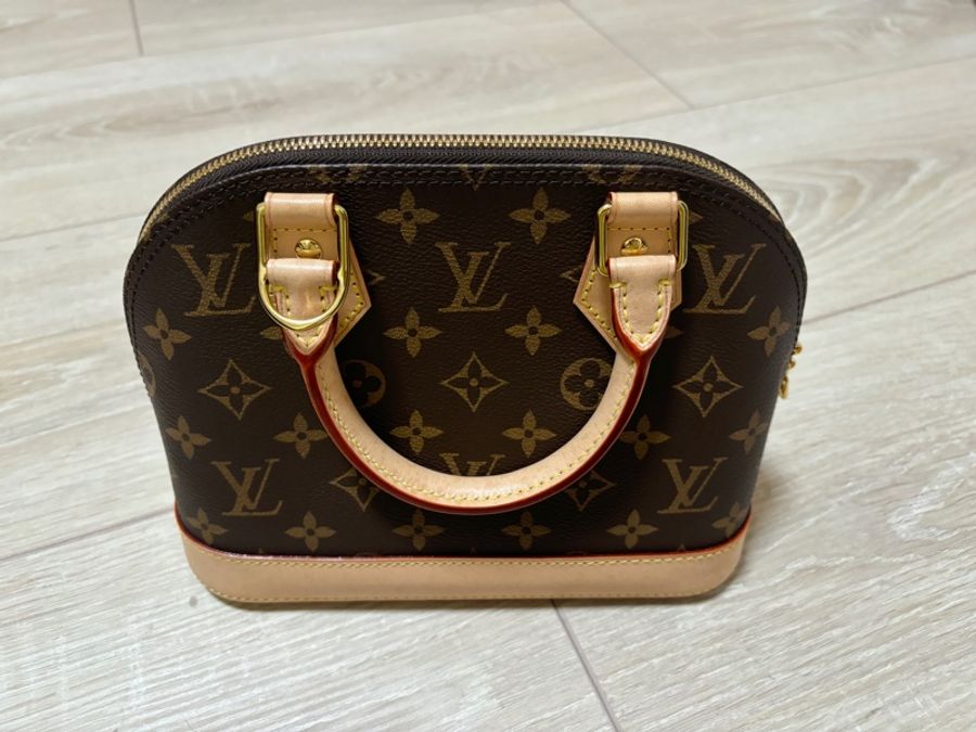 LV Alma 老花貝殼bb 包包 斜背包 (晶片款)附購證-1