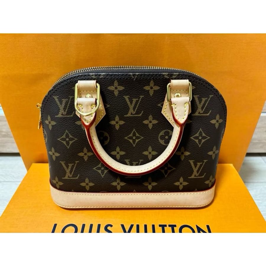 LV Alma 老花貝殼bb 包包 斜背包 (晶片款)附購證-7
