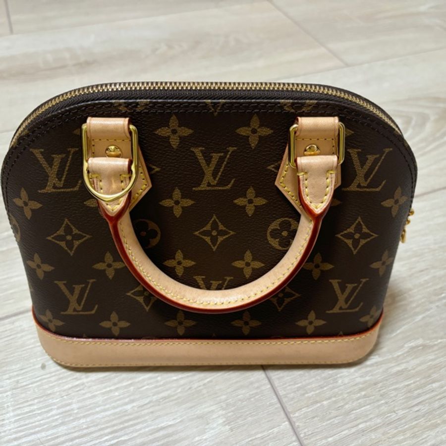 LV Alma 老花貝殼bb 包包 斜背包 (晶片款)附購證-10