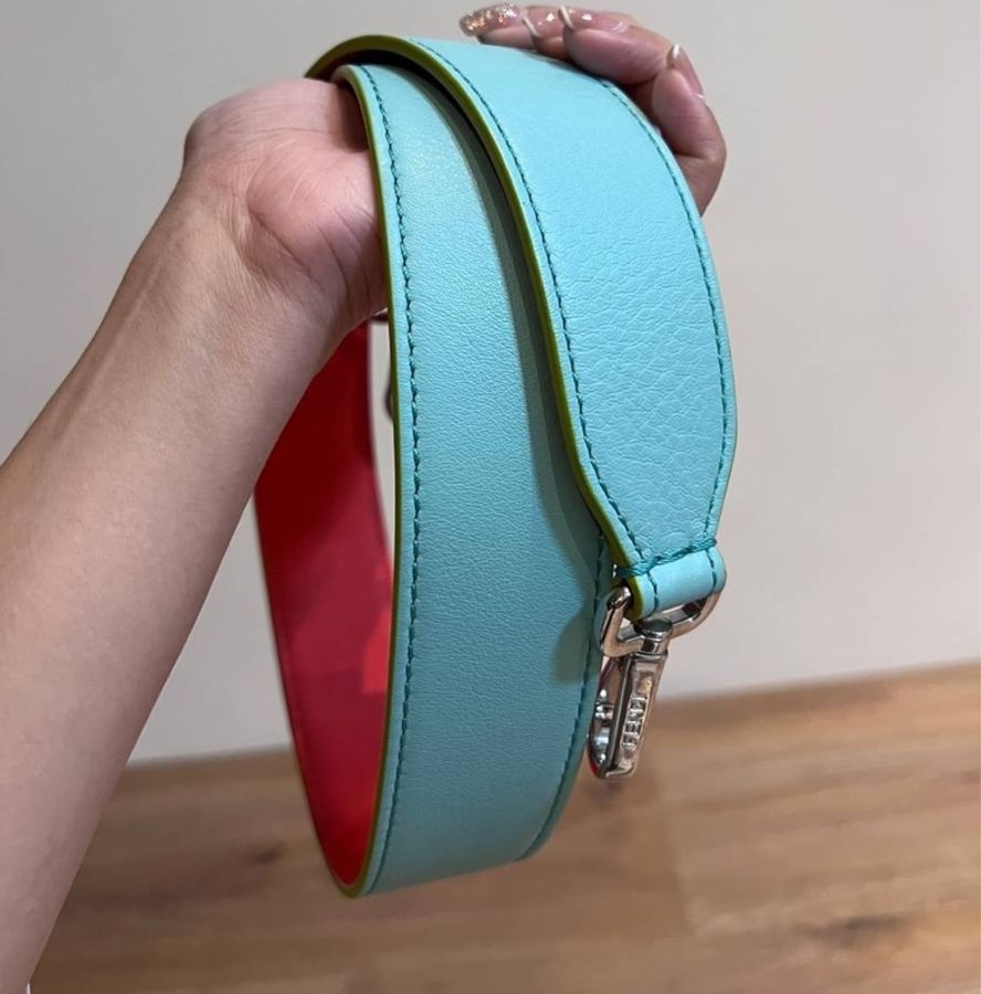 真品Fendi 橙 藍 肩背帶 長背帶 背袋 肩背帶 斜背帶 側背帶-1