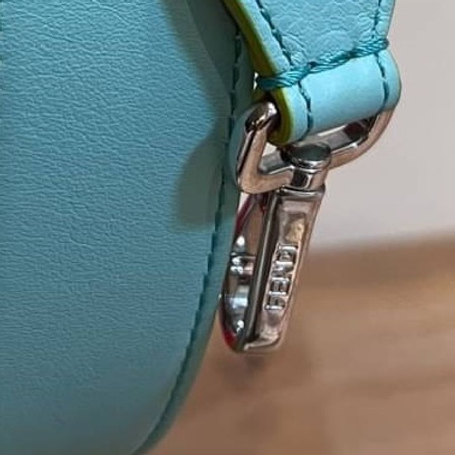 真品Fendi 橙 藍 肩背帶 長背帶 背袋 肩背帶 斜背帶 側背帶-7