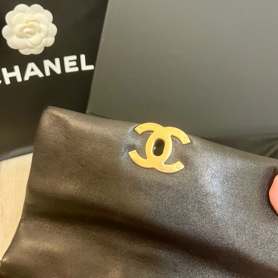 Chanel 19 黑金 全配 26公分-4