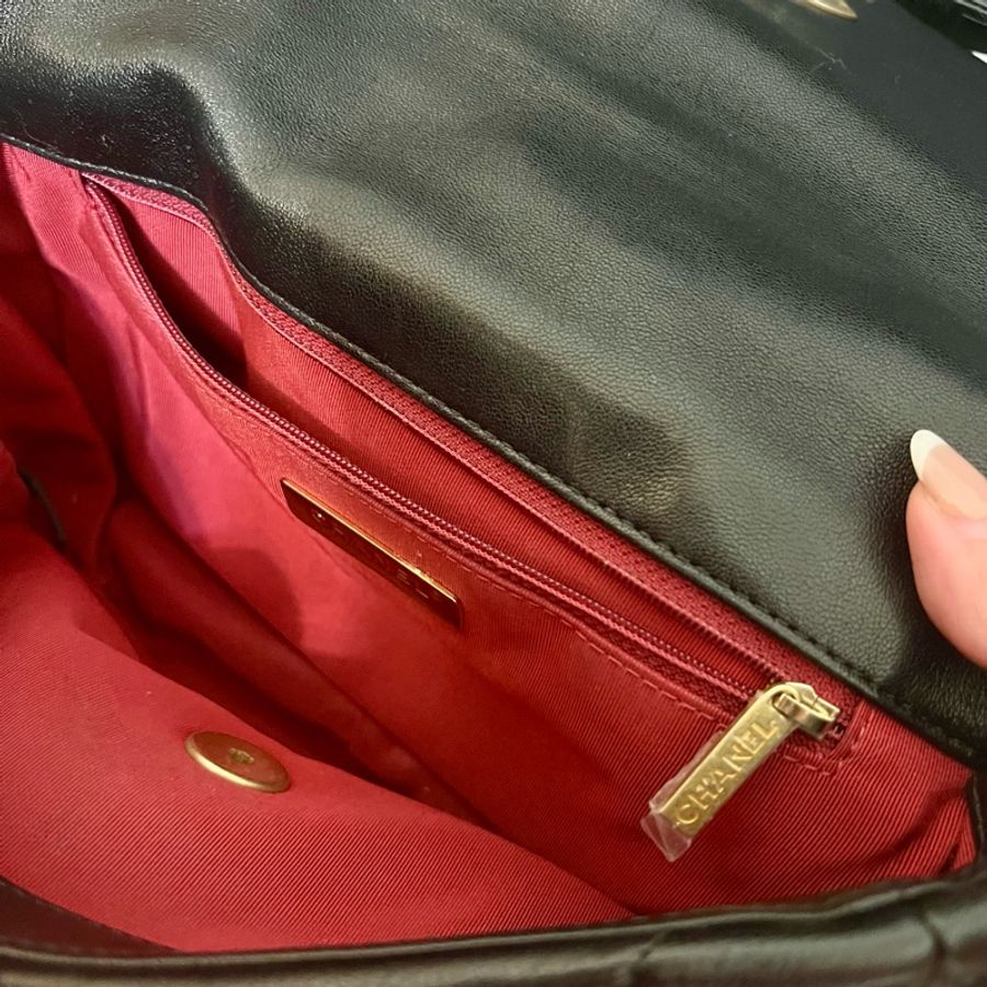 Chanel 19 黑金 全配 26公分-15