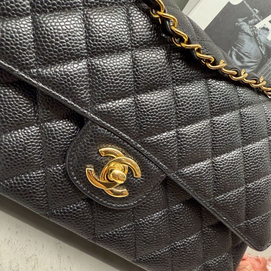 🖤✨Chanel 香奈兒|Coco 荔枝 CF 25 Classic Flap 黑金牛 新片款✨🖤-2