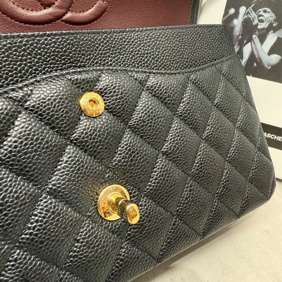 🖤✨Chanel 香奈兒|Coco 荔枝 CF 25 Classic Flap 黑金牛 新片款✨🖤-8