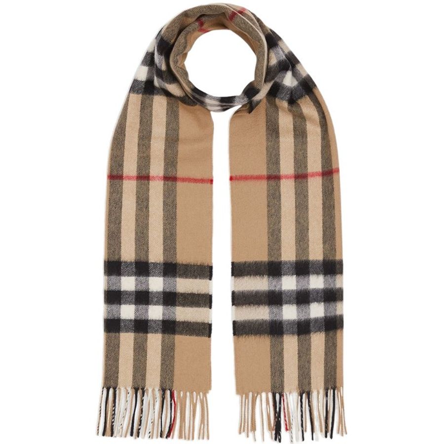 Burberry The Classic Check Cashmere Scarf for Unisex in Archive Beige (8076576-Archive_Beige)-0