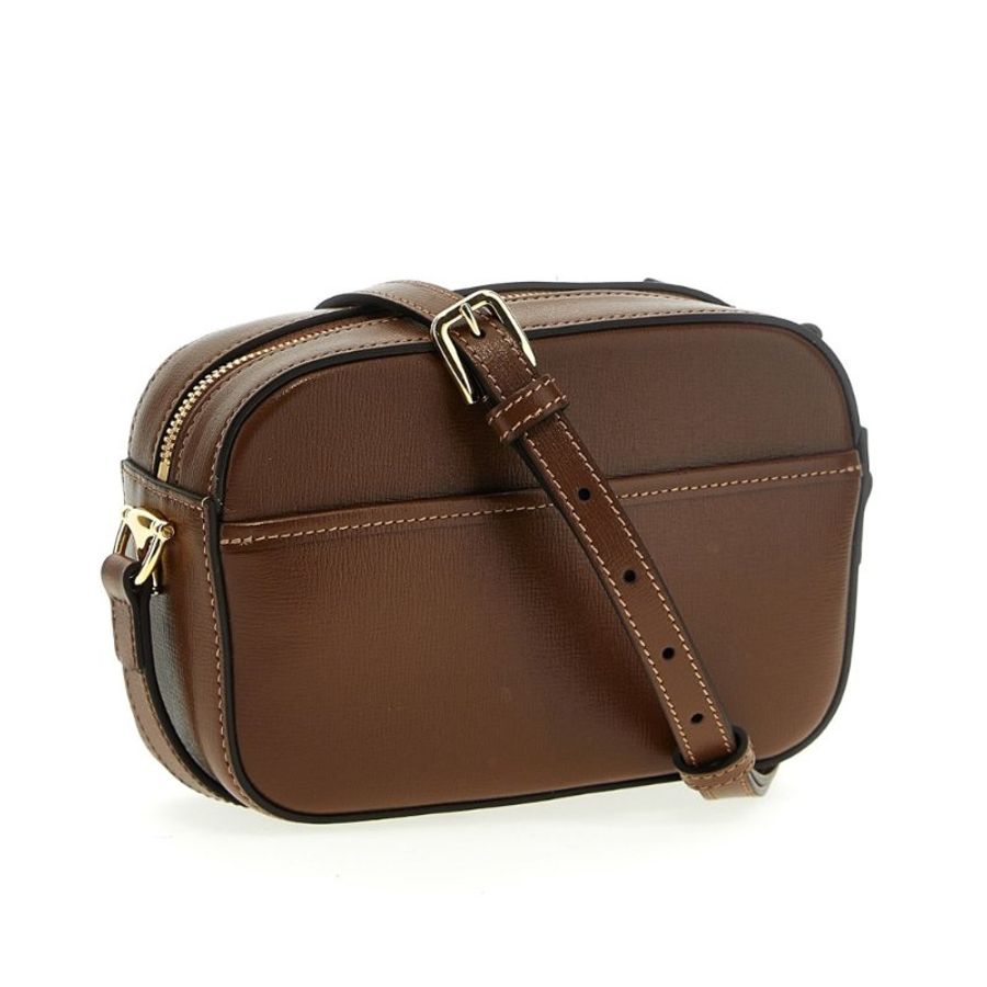 【GUCCI 古馳】Horsebit 1955 Small 小款 牛皮 馬銜釦 肩背包 斜背包 相機包 棕色 760196-2