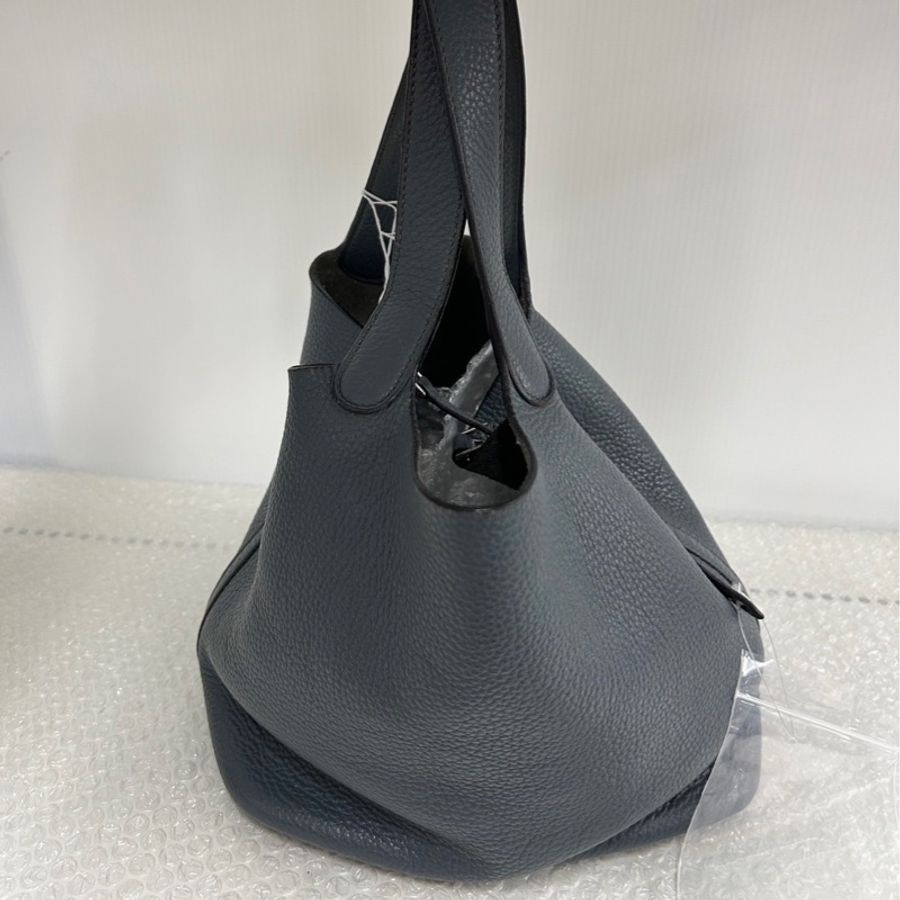 《初》 Hermes 霧霾藍銀釦菜籃子Picotin 22 MM-3