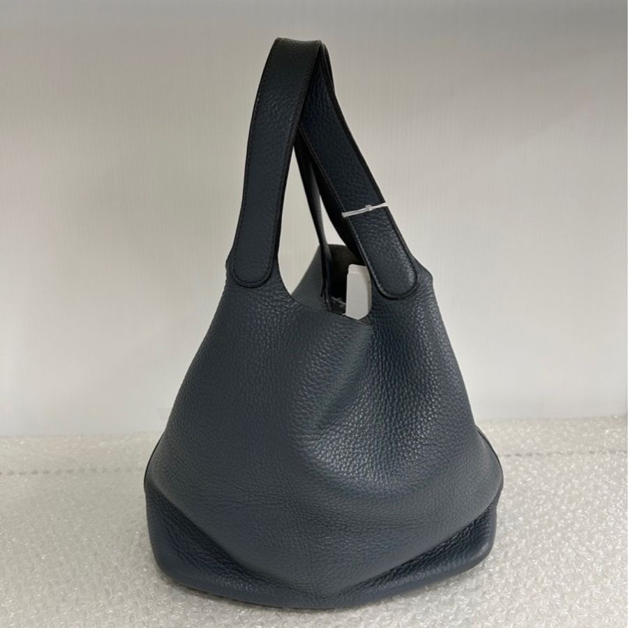 《初》 Hermes 霧霾藍銀釦菜籃子Picotin 22 MM-4
