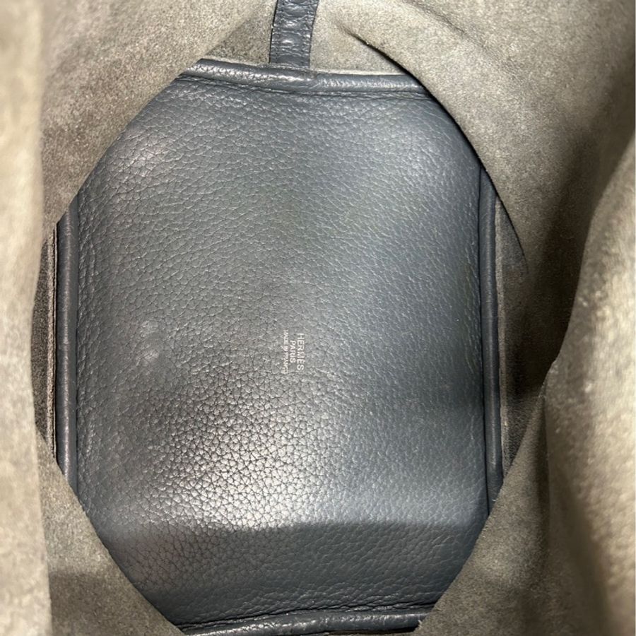 《初》 Hermes 霧霾藍銀釦菜籃子Picotin 22 MM-5