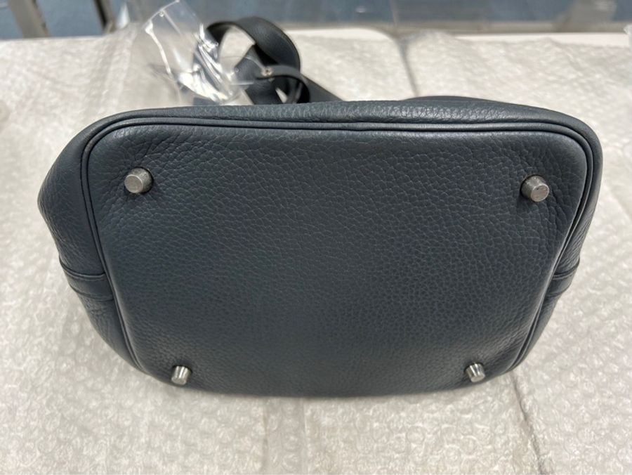 《初》 Hermes 霧霾藍銀釦菜籃子Picotin 22 MM-7