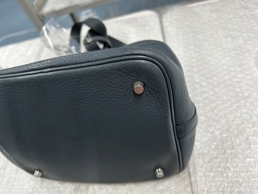 《初》 Hermes 霧霾藍銀釦菜籃子Picotin 22 MM-8