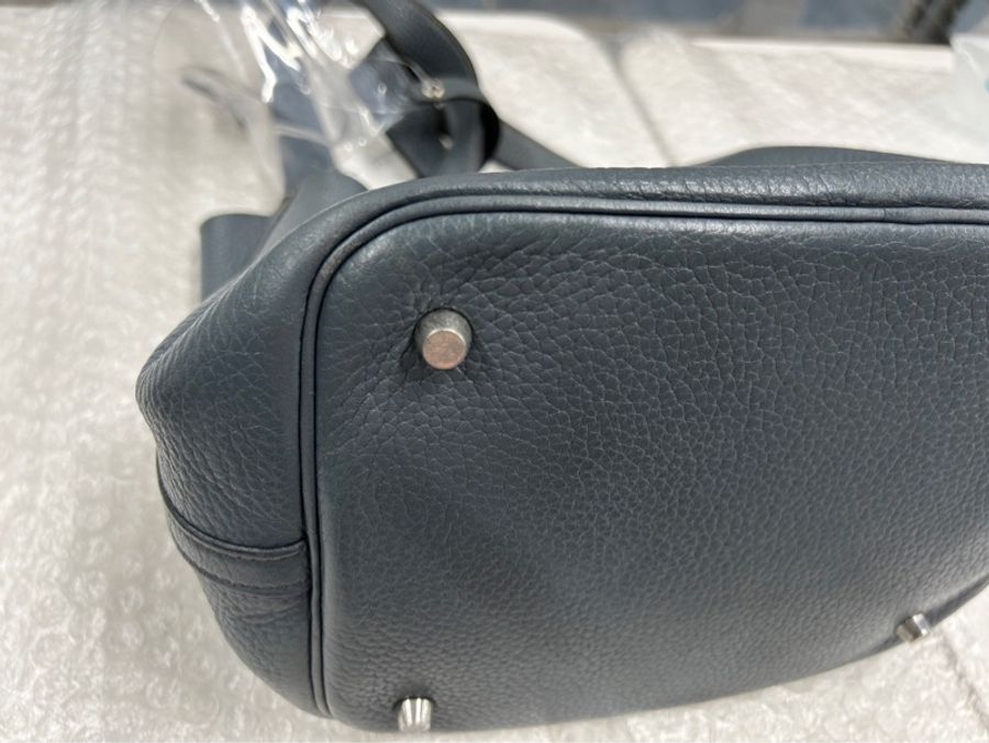 《初》 Hermes 霧霾藍銀釦菜籃子Picotin 22 MM-9