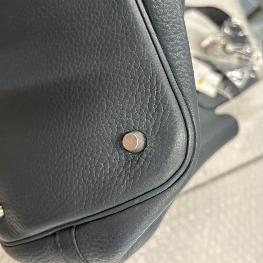 《初》 Hermes 霧霾藍銀釦菜籃子Picotin 22 MM-10