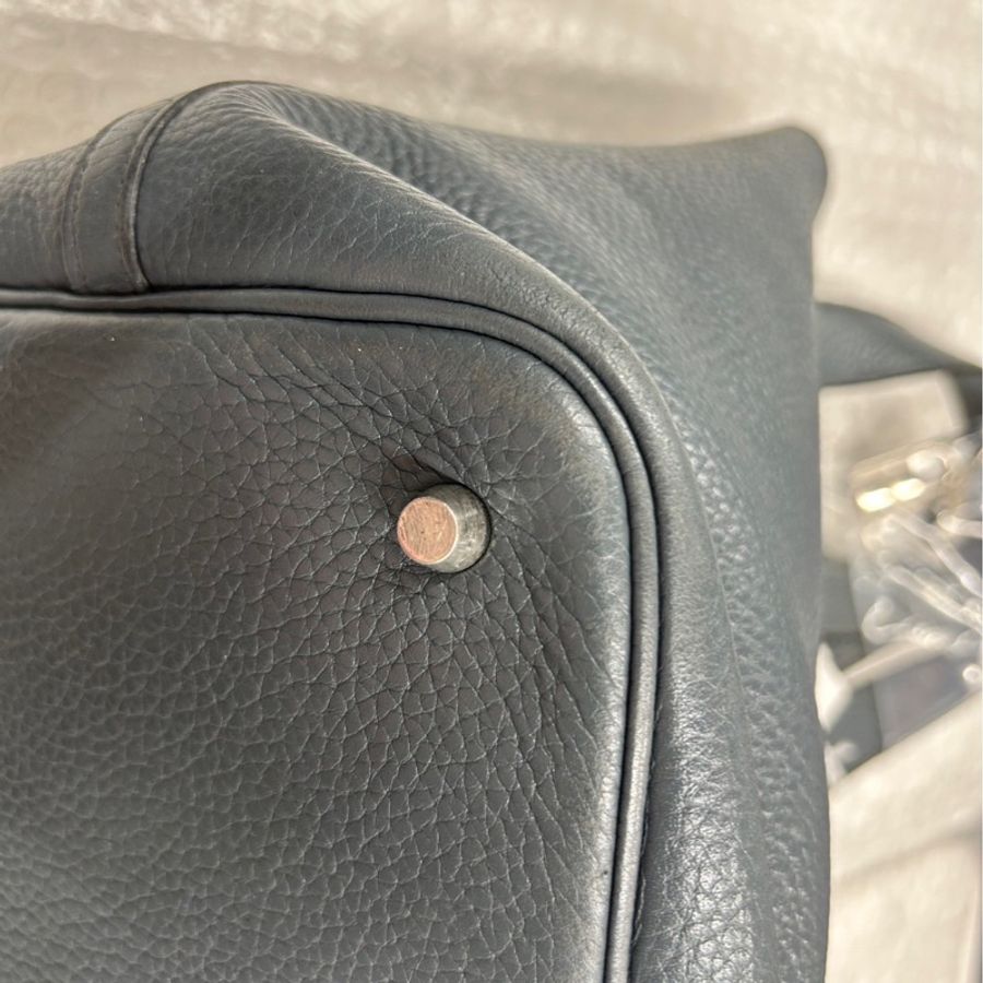 《初》 Hermes 霧霾藍銀釦菜籃子Picotin 22 MM-11