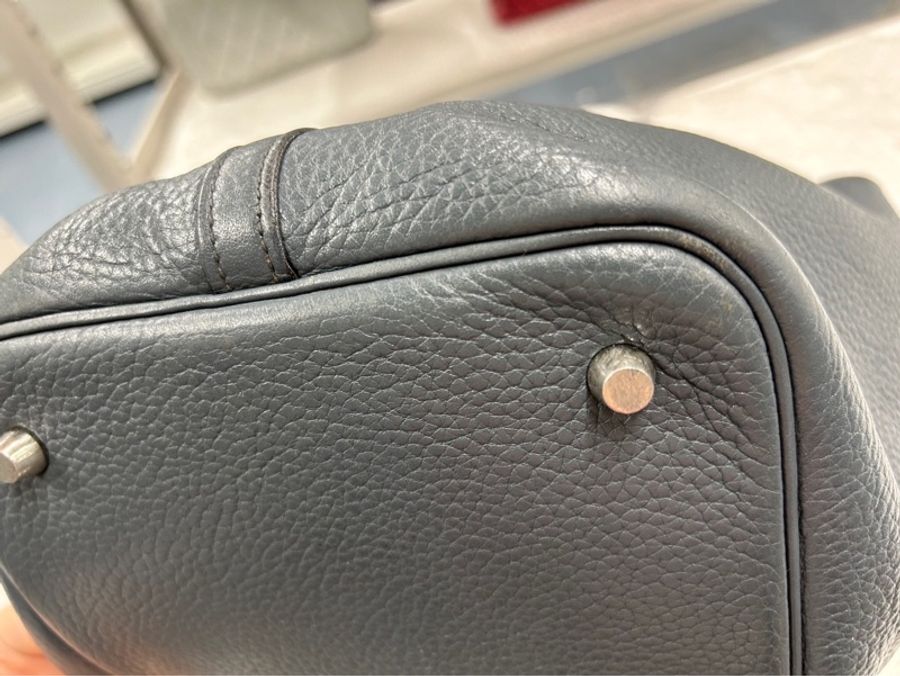 《初》 Hermes 霧霾藍銀釦菜籃子Picotin 22 MM-12