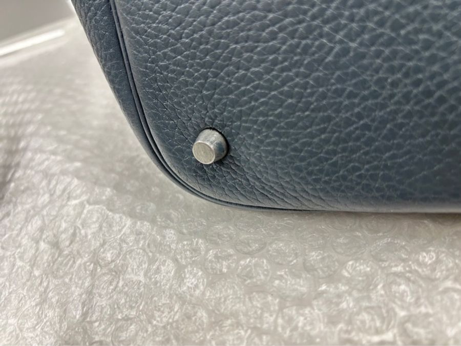 《初》 Hermes 霧霾藍銀釦菜籃子Picotin 22 MM-15